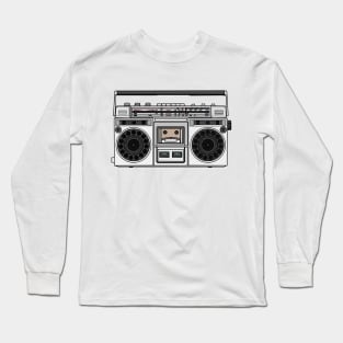 Radio cartoon illustration Long Sleeve T-Shirt